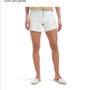 NWOT Perfect Shorts! Back to School! White HUE distressed shorts